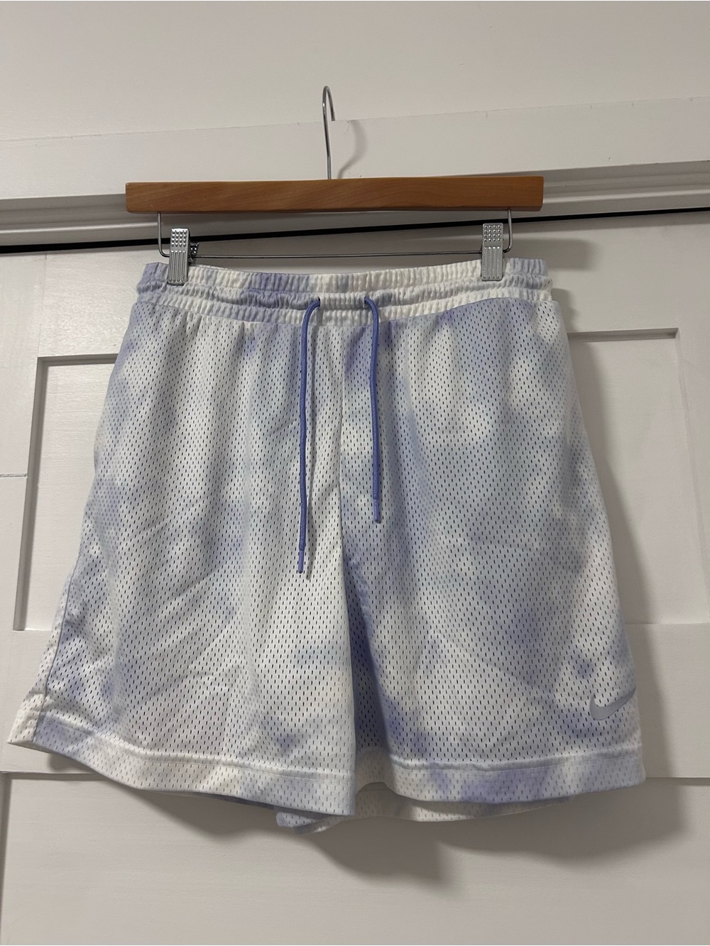 Women’s Violet Tie-Dye Mesh Athletic Shorts